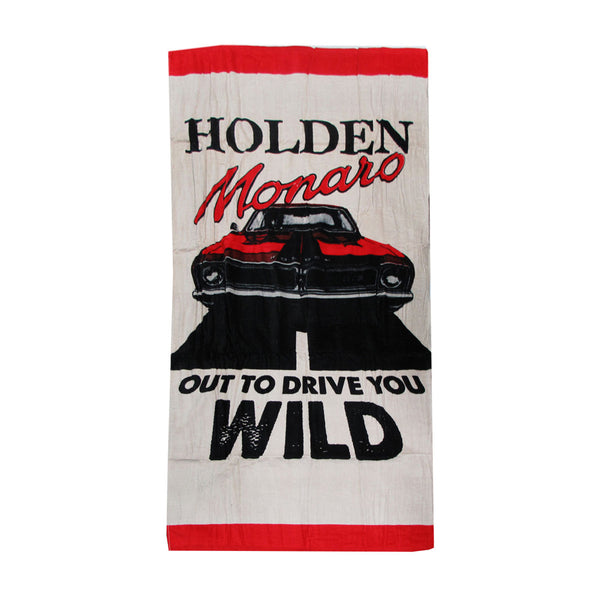Holden Monaro Out To Drive You Wild Printed Cotton Beach Towel 75 x 150cm