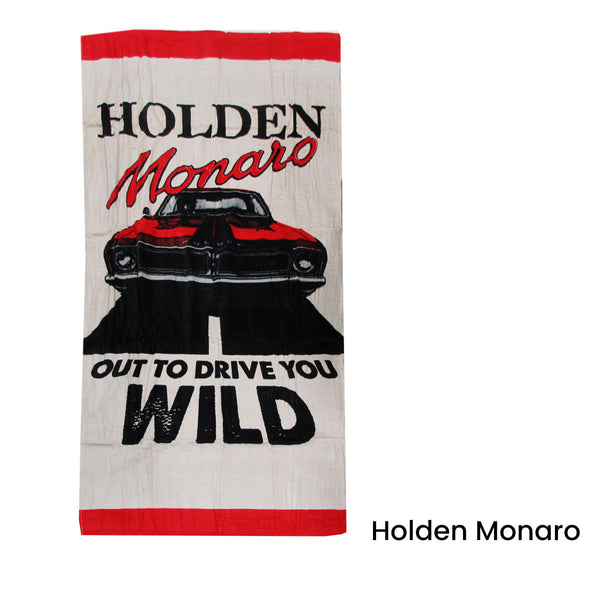 Holden Monaro Out To Drive You Wild Printed Cotton Beach Towel 75 x 150cm