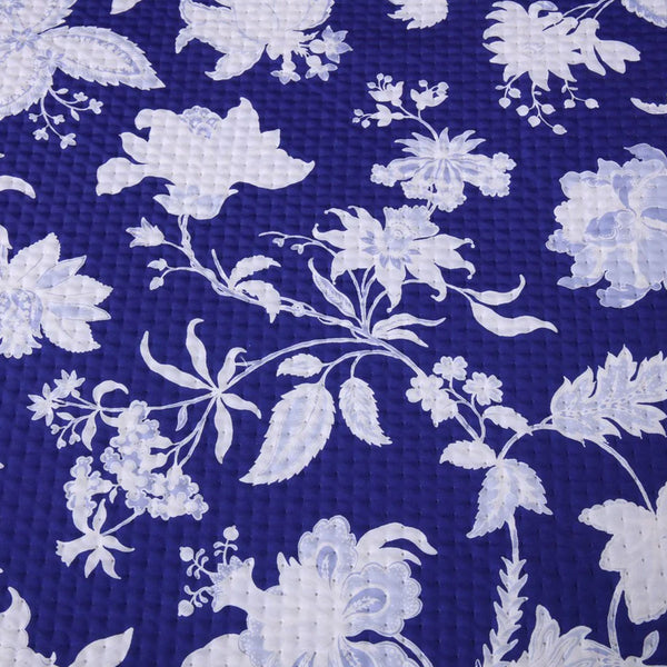 Ramesses 3 Pce Spring Blue Bamboo Blend Reversible Comforter Bedspread King