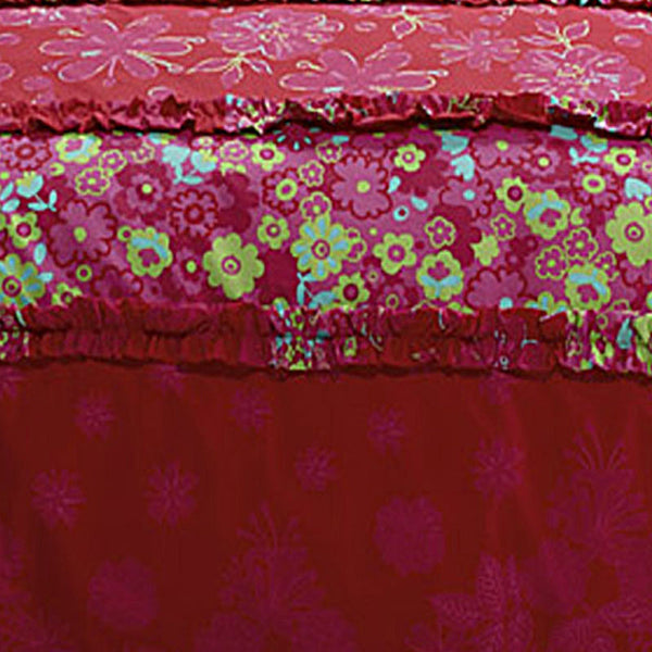 Jiggle & Giggle Katrina Floral Kids Nursery Quilt Doona Duvet Cover Pink Queen