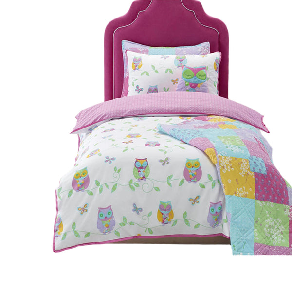 Jiggle & Giggle Owl Song Kids Nursery Quilt Doona Duvet Cover Set Double