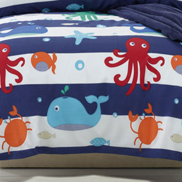 Jiggle & Giggle Sea Creature Kids Nursery Quilt Doona Duvet Cover Set Double