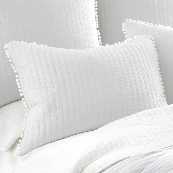 Jenny Mclean Clavo Pompom Bedspread Coverlet Comforter Quilt White King