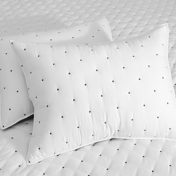 Jenny Mclean Swiss Dots Reversible Bedspread Comforter Coverlet Blue White King