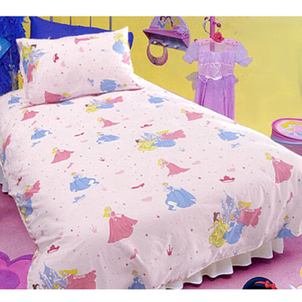 Disney Princess Quilt Doona Duvet Cover Set Pink Single