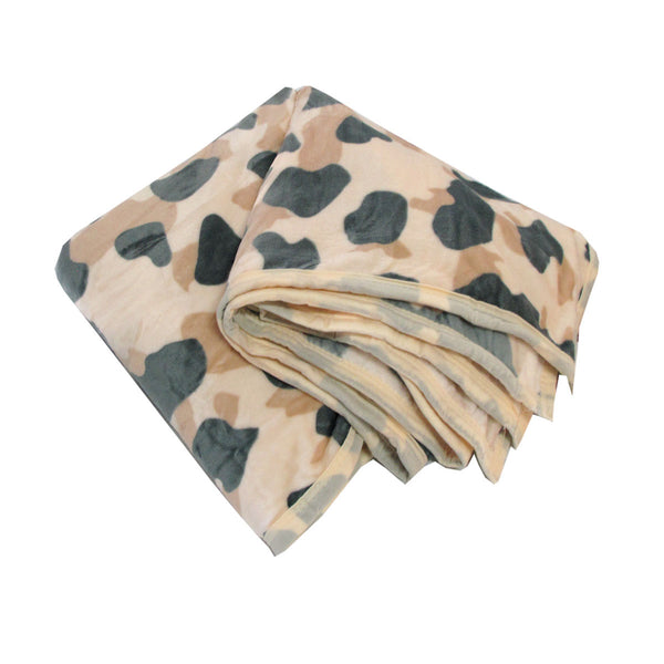 Faux Animal Fur Soft Flannel Blanket Throw Rug 150 x 200cm Jaguar