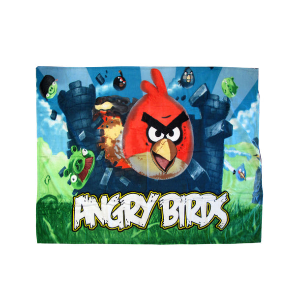 Angry Birds Printed Polar Fleece Blanket Throw Rug 130 x 160cm