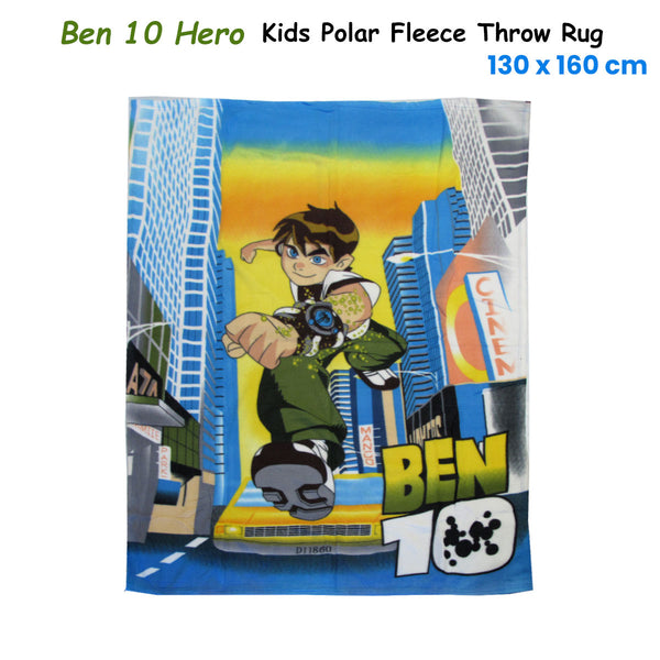 Ben 10 Hero Printed Polar Fleece Blanket Throw Rug 130 x 160 cm