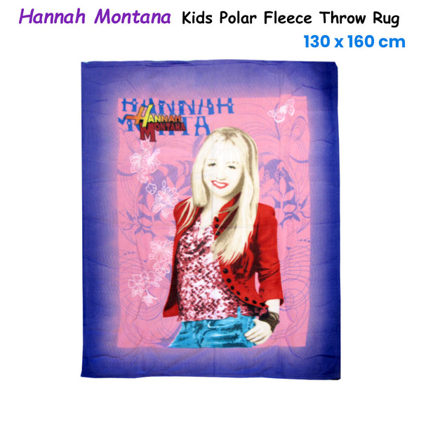 Hannah Montana Printed Polar Fleece Blanket Throw Rug 130 x 160cm