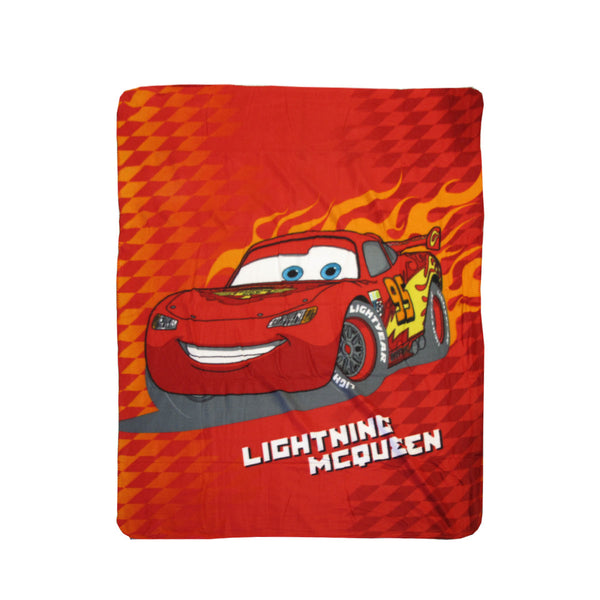 Cars Lightning McQueen Printed Polar Fleece Blanket Throw Rug 130 x 160cm
