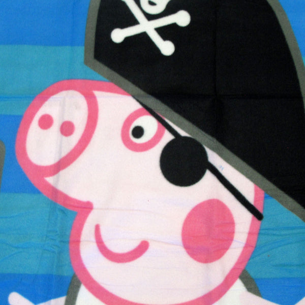 Peppa Pig George The Pirate Printed Polar Fleece Blanket Throw Rug 130 x 160cm