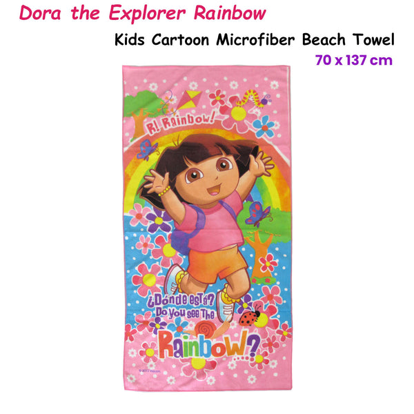 Dora The Explorer Rainbow Microfibre Beach Towel 70 x 137cm