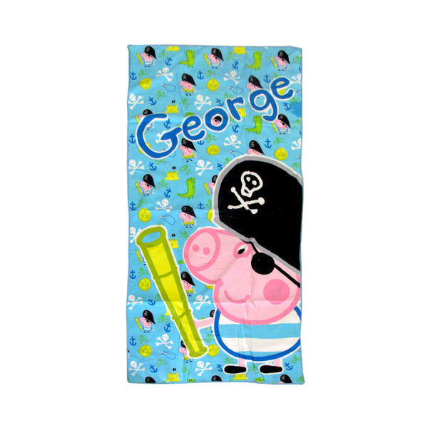 Peppa Pig George The Pirate Microfibre Beach Towel 70 x 137cm