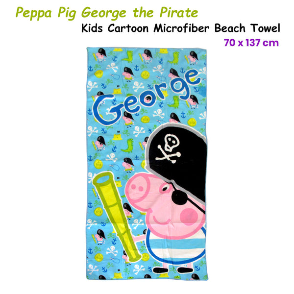 Peppa Pig George The Pirate Microfibre Beach Towel 70 x 137cm