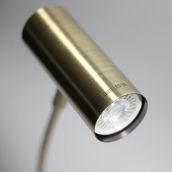 Sarla Polished Metal Desk Side Bedside End Coffee Table Lamp Light Antique Brass