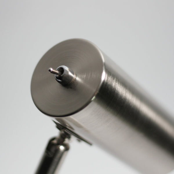 Sarla Polished Metal Desk Side Bedside End Coffee Table Lamp Light Satin Chrome