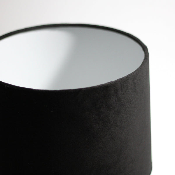 Belira Bedside Coffee Side Table Lamp Light Copper Base Black Drum Shade