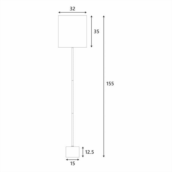 Wigwam Floor Lamp Light Marble Base Brass Stand Drum Shade White