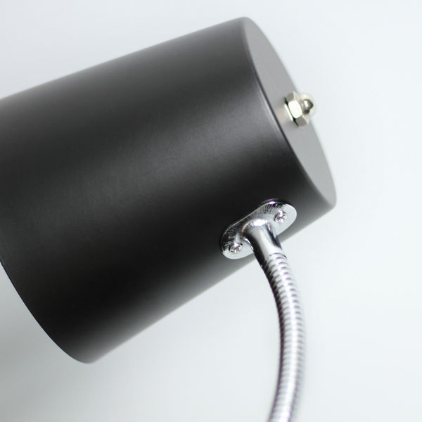 Ellie Adjustable Bedside Desk Table Clip Lamp Light Black Cone Shade