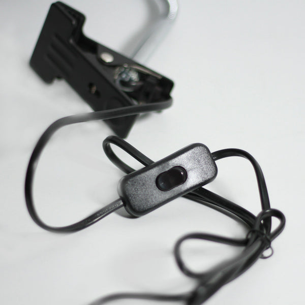 Ellie Adjustable Bedside Desk Table Clip Lamp Light Black Cone Shade