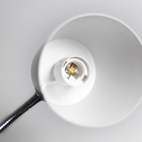 Ellie Adjustable Bedside Desk Table Clip Lamp Light White Cone Shade