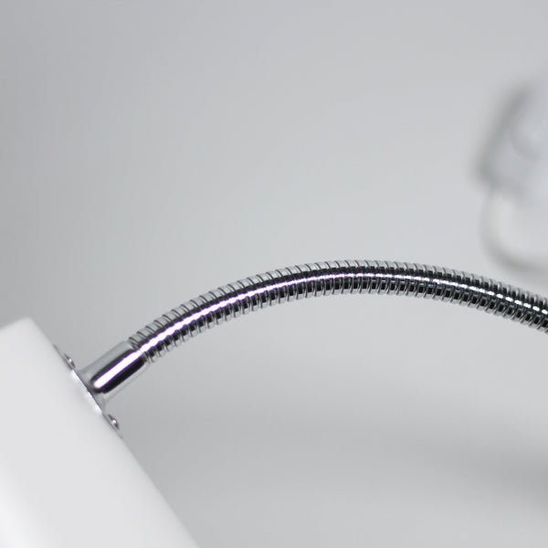 Ellie Adjustable Bedside Desk Table Clip Lamp Light White Cone Shade