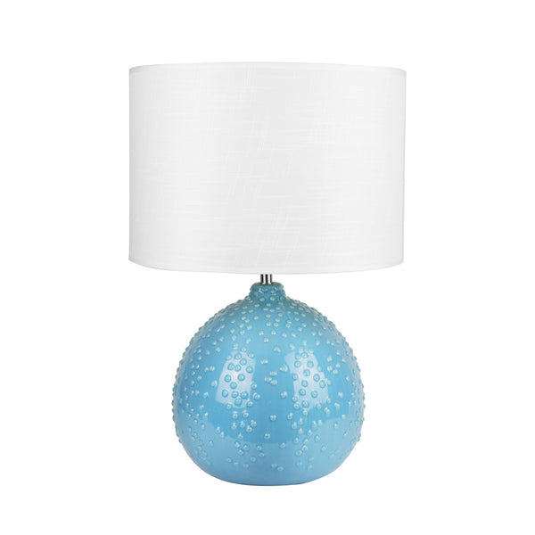 Boden Ceramic Bubble Side End Coffee Table Lamp Light Blue