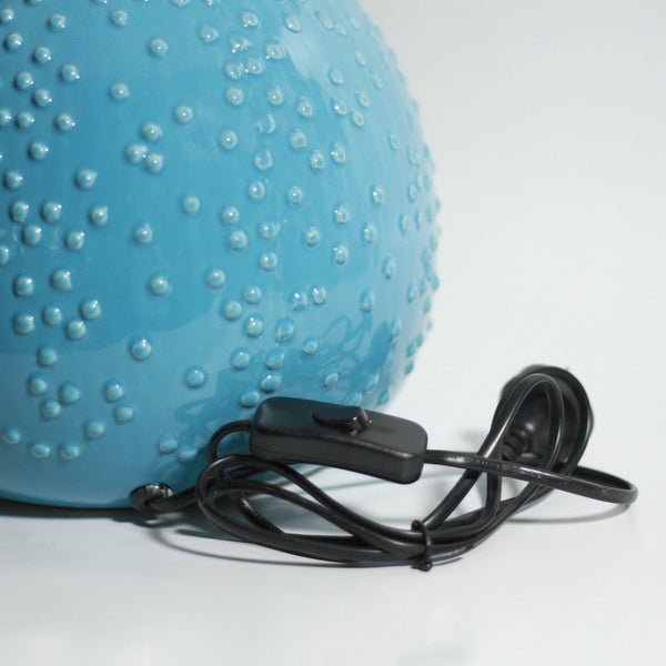 Boden Ceramic Bubble Side End Coffee Table Lamp Light Blue