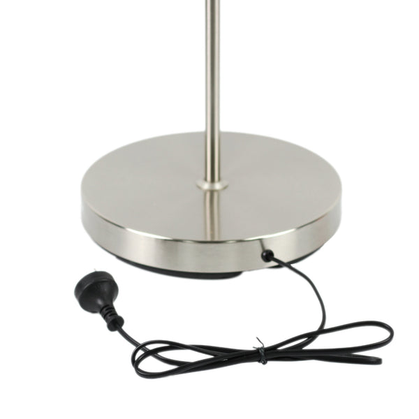 Cylinya Mother Child Floor Lamp Light Chrome Base Drum Shade Black