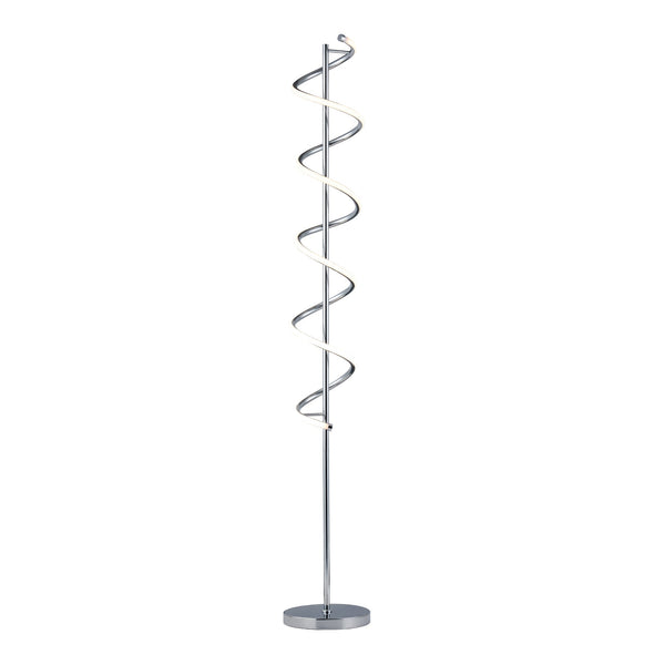 Cirrhi Spiral LED Floor Lamp Light Chrome