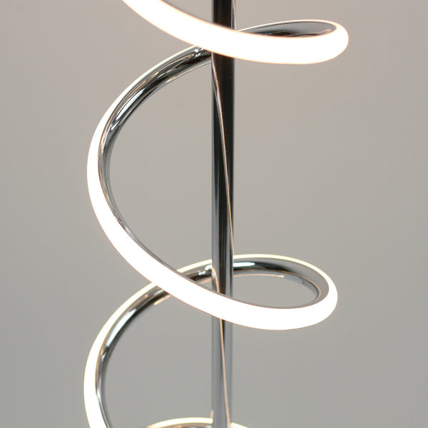 Cirrhi Spiral LED Floor Lamp Light Chrome