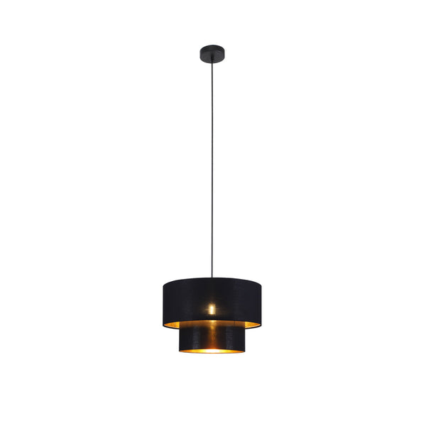 Rabiya Pendant Ceiling Light Lamp Double Shade Black