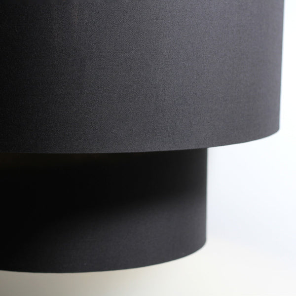 Rabiya Pendant Ceiling Light Lamp Double Shade Black
