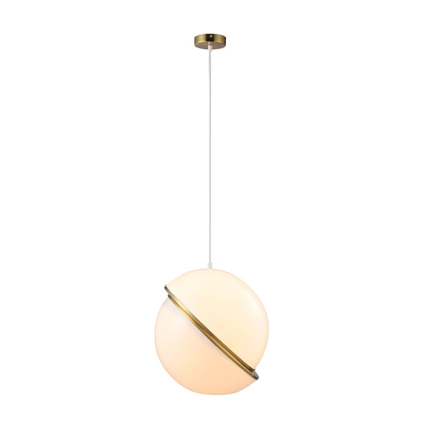 Padgett Split Sphere Ball Pendant Ceiling Light Lamp Large 30cm White Gold
