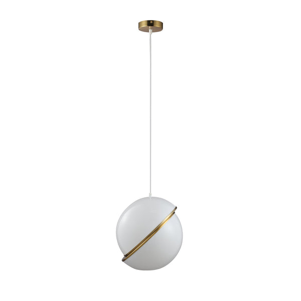 Padgett Split Sphere Ball Pendant Ceiling Light Lamp Small 20cm White Gold