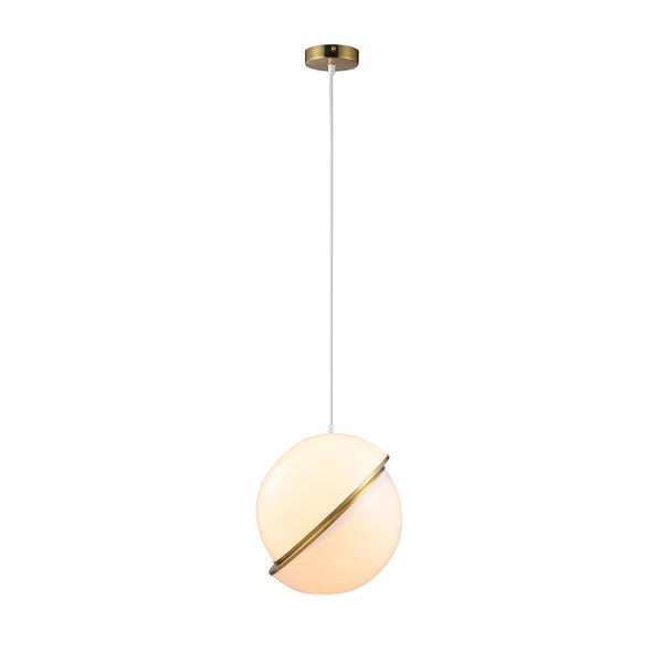 Padgett Split Sphere Ball Pendant Ceiling Light Lamp Small 20cm White Gold