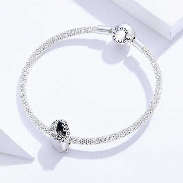 0 Number Numeral Sterling Silver Crystal Zircon CZ Bead Charm Bracelet Necklace