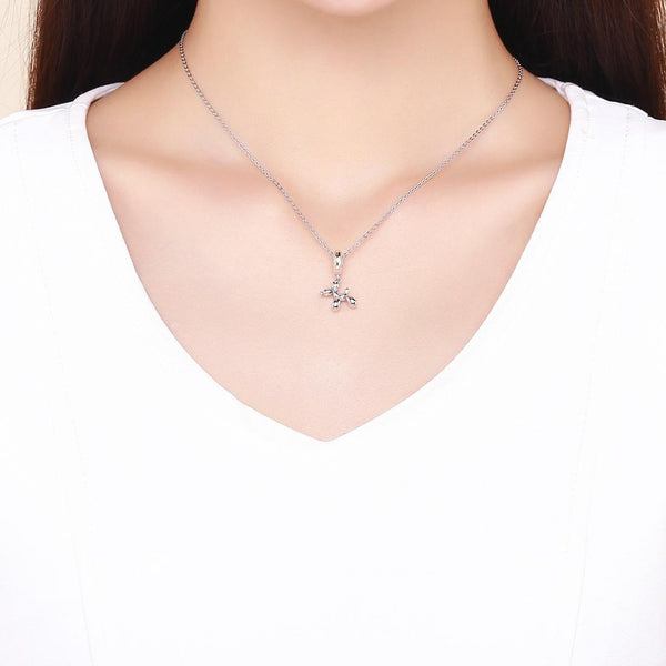 Balloon Dog Sterling Silver Pendant With Chain Bead Charm Bracelet Necklace
