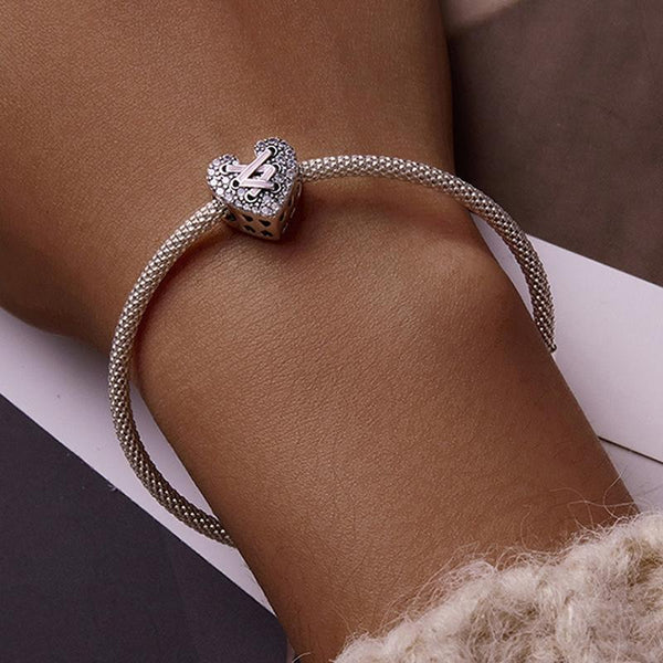 Laced Corset Enamel Sterling Silver CZ Bead Charm Bracelet Necklace Pendant