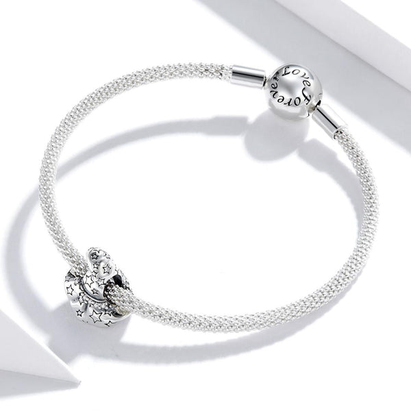 Wizard Witch Hat Sterling Silver Zircon CZ Bead Charm Bracelet Necklace