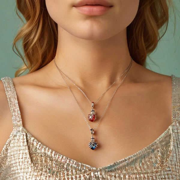 Memorial Heart Urn Ashes Sterling Silver Zircon CZ Bead Charm Bracelet Necklace