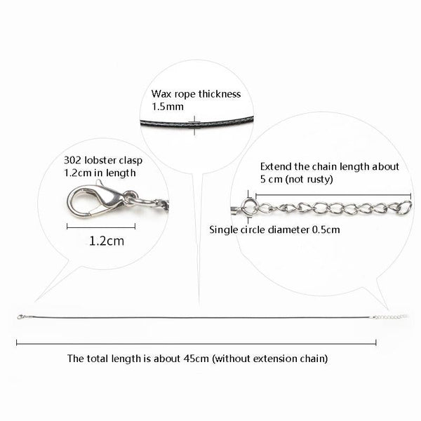 100 x Wax Rope Polyester Lanyard Jewellery Pendant Necklace 45cm Light Blue