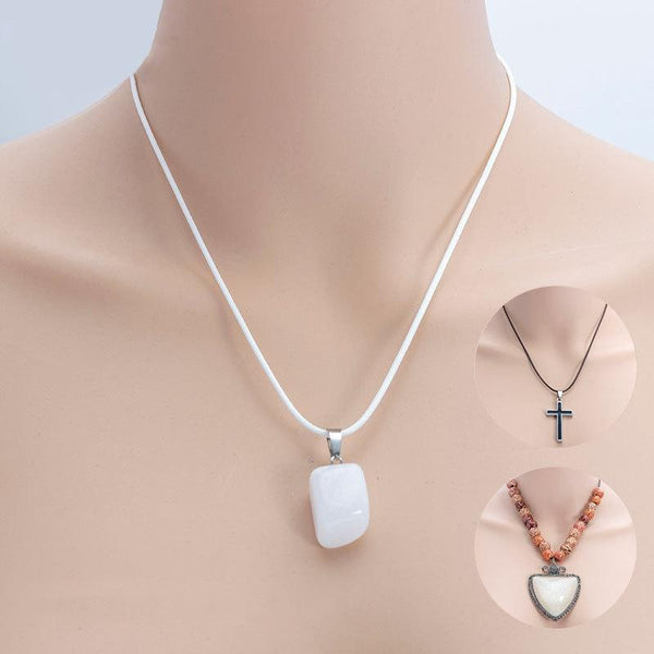 100 x Wax Rope Polyester Lanyard Jewellery Pendant Necklace 45cm Khaki