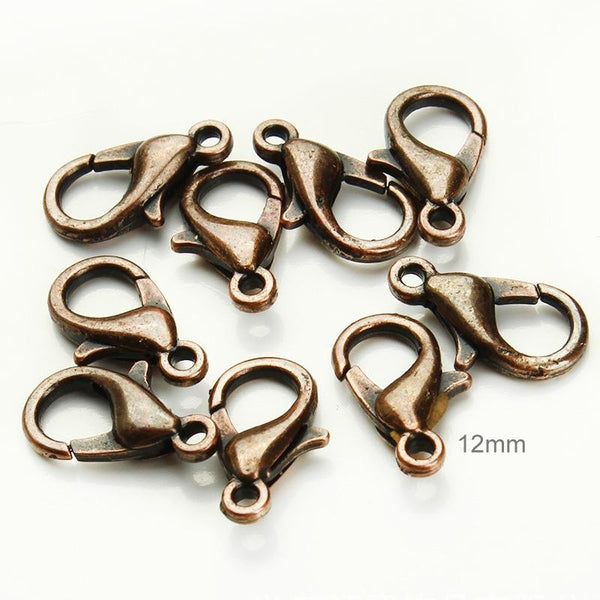 1000 x Alloy Lobster Claw For DIY Jewelry Jewellery Crafts 12mm Bronze