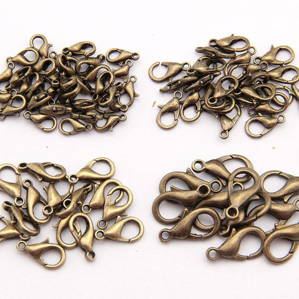 1000 x Alloy Lobster Claw For DIY Jewelry Jewellery Crafts 12mm Bronze