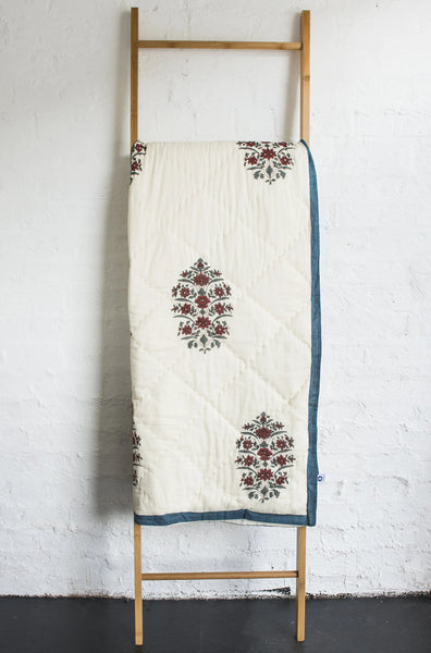 Gulbahar Cotton Bedspread Comforter Quilt Ruby Queen 210 x 210 cm