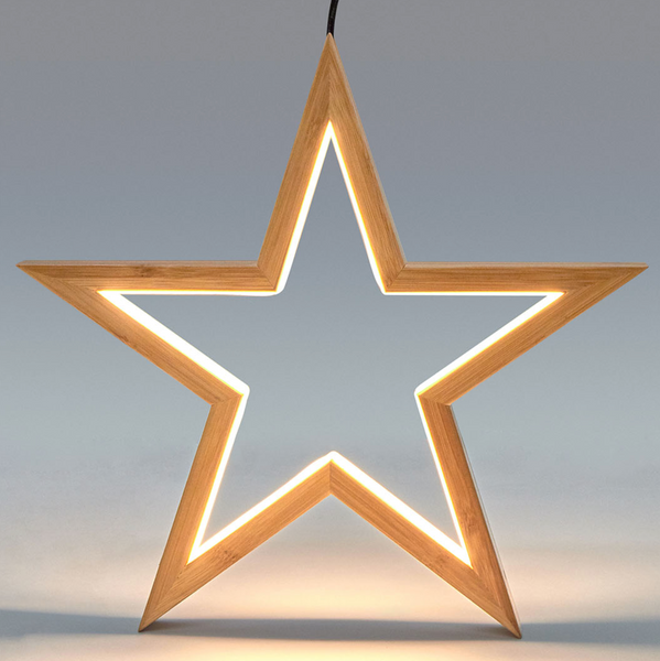 Bamboo Star LED Ceiling Pendant Hanging Lamp Light Large 51cm
