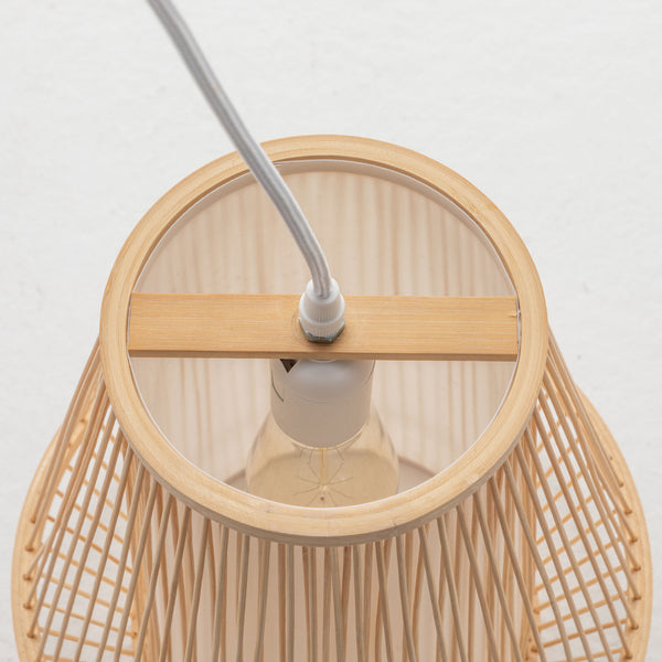 Natural Woven Bamboo Empire Pendant Ceiling Hanging Lamp Light Shade