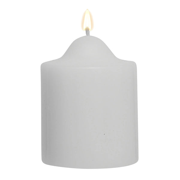 48x Premium Church Pillar Candles White Unscented Lead Free 5 x 10cm