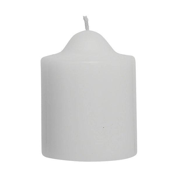 48x Premium Church Pillar Candles White Unscented Lead Free 5 x 10cm